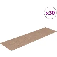 vidaXL Trappmattor självhäftande 30 st ljusbrun 76x20 cm rektangulär