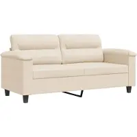 vidaXL 2-sitssoffa Beige 140 cm mikrofibertyg