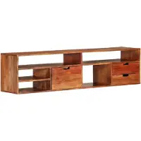 vidaXL Tv-bänk 140x30x35 cm massiv akaciaträ