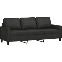 vidaXL 3-sitssoffa svart 180 cm tyg