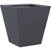 vidaXL Trädgårdskruka antracit 30x30x30 cm stål