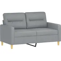 vidaXL 2-sitssoffa ljusgrå 120 cm tyg