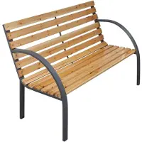 vidaXL Trädgårdsbänk 112 cm massivt granträ