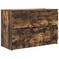 vidaXL TV-bänk rökt ek 80x35x54 cm konstruerat trä