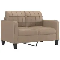vidaXL 2-sitssoffa cappuccino 120 cm konstläder