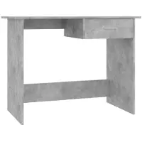 vidaXL Skrivbord betonggrå 100x50x76 cm konstruerat trä