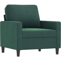 vidaXL Fåtölj mörkgrön 60 cm sammet