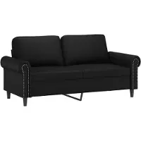 vidaXL 2-sitssoffa svart 140 cm konstläder