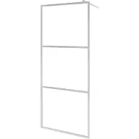 vidaXL Duschvägg med klart ESG-glas 115x195 cm