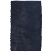 vidaXL Ryamatta med lång lugg NAVARRA marinblå 80x150 cm polyester