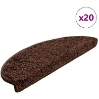 vidaXL Trappmattor 20 st Brun 65x21x4 cm