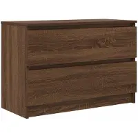 vidaXL TV-bänk brun ek 80x35x54 cm konstruerat trä