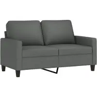 vidaXL Soffa 2-sits mörkgrå 120 cm tyg