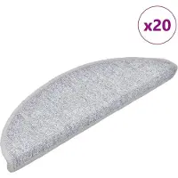 vidaXL Trappmattor 20 st ljusgrå 56x17x3 cm