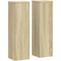vidaXL Växtställ 2 st sonoma ek 17x17x60 cm konstruerat trä