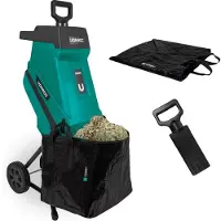 Vonroc Kompostkvarn – 2500W – Strimlar grenar upp till Ø45mm – Med 45L uppsamlingspåse & säkerhetsskydd