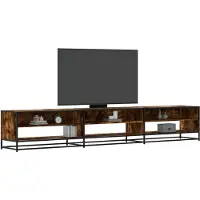 vidaXL Tv-bänk rökfärgad ek 270x40x46 cm konstruerat trä