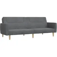 vidaXL Bäddsoffa 2-sits ljusgrå tyg