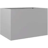 vidaXL Odlingslåda silver 62x40x39 cm galvaniserat stål