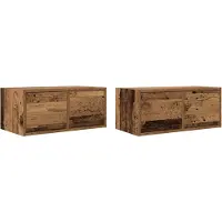 vidaXL TV-bänkar 2 st gammalt trä 60x31x25,5 cm konstruerat trä