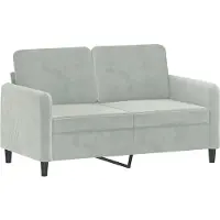 vidaXL 2-sitssoffa ljusgrå 120 cm sammet
