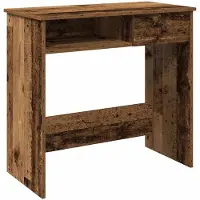 vidaXL Skrivbord åldrat trä 80x40x75 cm konstruerat trä
