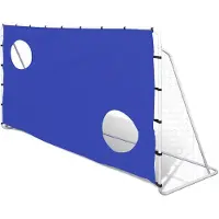 vidaXL Fotbollsmål med siktvägg 240x92x150cm högkvalitet