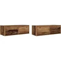 vidaXL TV-bänkar 2 st gammalt trä 80x31x25,5 cm konstruerat trä