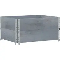 vidaXL Odlingslåda grå 80x60 cm massiv furu