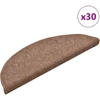 vidaXL Trappmattor 30 st brun 56x17x3 cm