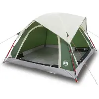 vidaXL Campingtält 4 personer grön vattentätt