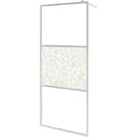 vidaXL Duschvägg med ESG-glas stendesign 90x195 cm