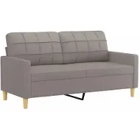 vidaXL 2-sitssoffa taupe 140 cm tyg