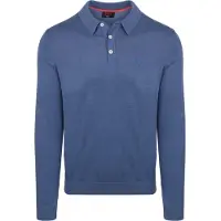 New zealand auckland NZA Långärmad Stickad Polo Blå Storlek