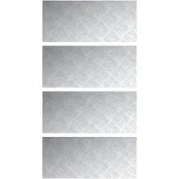 vidaXL Silver Gummi 90 x 40 cm Trapstegsmattor Rektangulär Modern