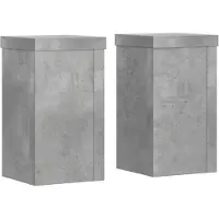 vidaXL Växtställ 2 st betonggrå 10x10x18 cm konstruerat trä