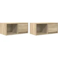 vidaXL TV-bänkar 2 st Sonoma ek 60x31x25,5 cm konstruerat trä