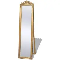 vidaXL Fristående spegel i barockstil 160x40 cm guld