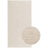 vidaXL Matta ZIZUR gräddvit 80x150 cm jutelook inomhus och utomhus