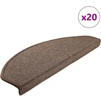 vidaXL Trappmattor 20 st kaffebrun 65x24x4 cm