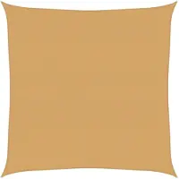 vidaXL Solsegel 160 g/m² fyrkantig sand 7x7 m HDPE