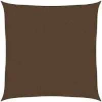 vidaXL Solsegel 160 g/m² brun 3x3 m HDPE