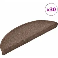 vidaXL Trappmattor 30 st kaffebrun 56x17x3 cm