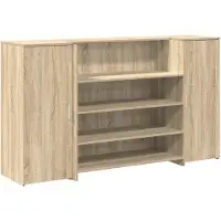 vidaXL Receptionsdisk sonoma-ek 180x50x103,5 cm konstruerat trä