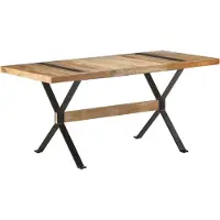 vidaXL Matbord 160x80x76 cm grovt mangoträ