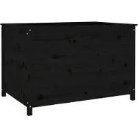vidaXL Odlingslåda på ben 119,5x82,5x78 cm svart massiv furu