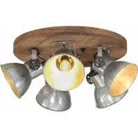 vidaXL Taklampa 25 W vintage silver 50x50x25 cm E27