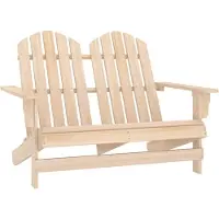vidaXL Adirondackstol 2-sits massivt granträ