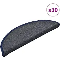 vidaXL Trappmattor 30 st mörkgrå och blå 56x17x3 cm