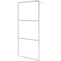 vidaXL Duschvägg med helfrostat ESG-glas 90x195 cm